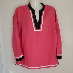 Pink and Black Tunic Top